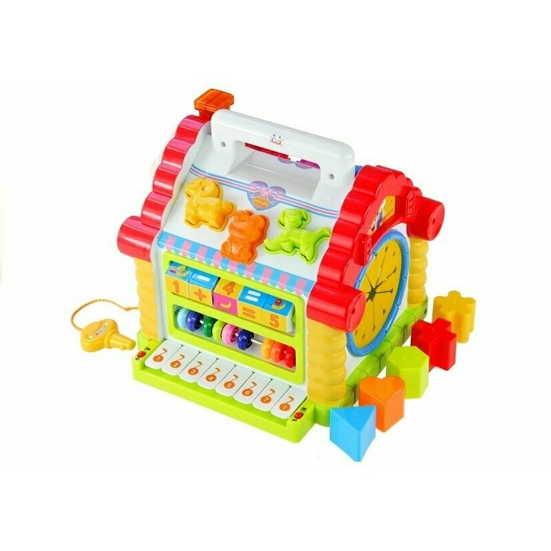 Hola Toys - Casuta educativa, Happy House, Cu sortator si pian image 3