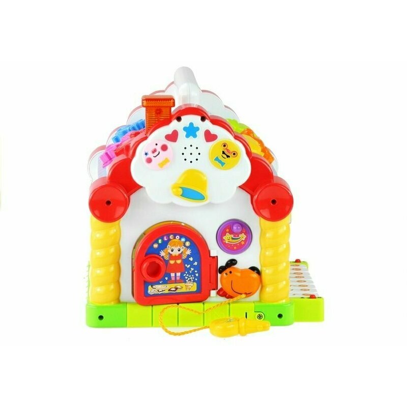 Hola Toys - Casuta educativa, Happy House, Cu sortator si pian image 4