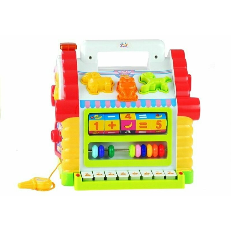 Hola Toys - Casuta educativa, Happy House, Cu sortator si pian image 6