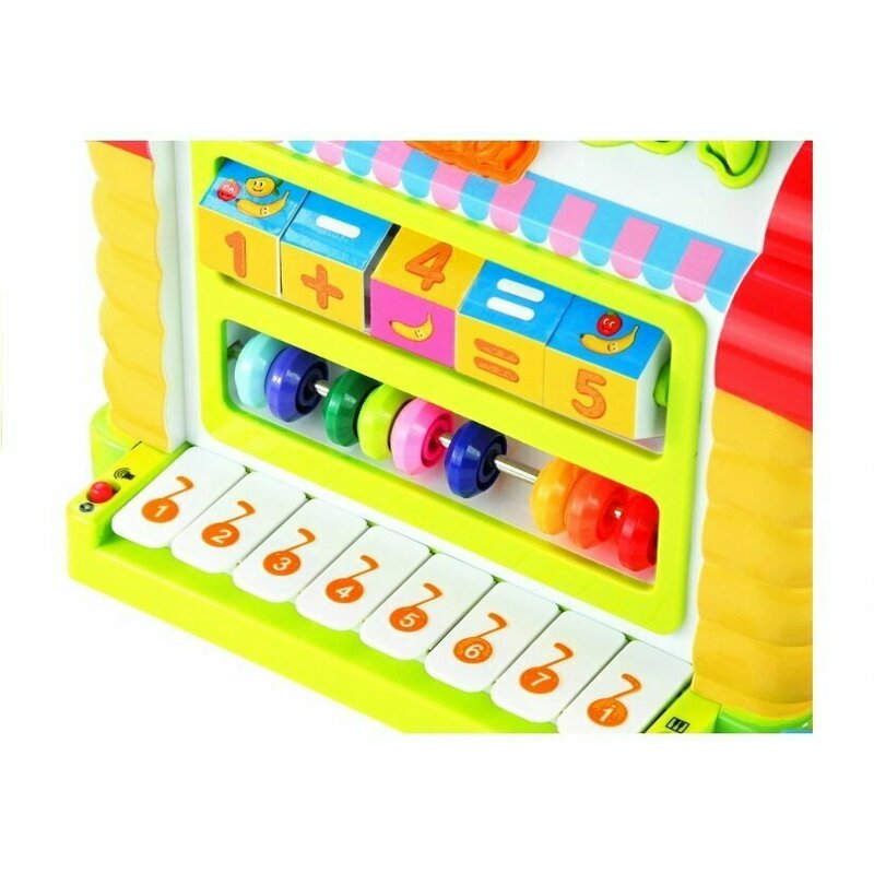 Hola Toys - Casuta educativa, Happy House, Cu sortator si pian image 9