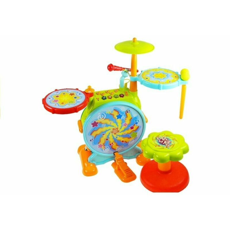 Lean Toys - Set tobe si microfon cu scaunel pentru copii