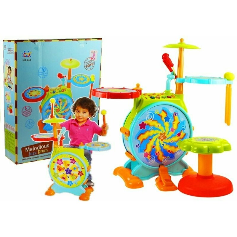 Lean Toys - Set tobe si microfon cu scaunel pentru copii image 2