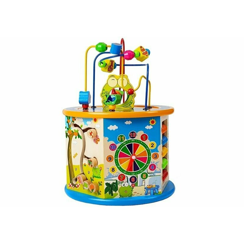 Lean Toys - Cub din lemn cu activitati image 1