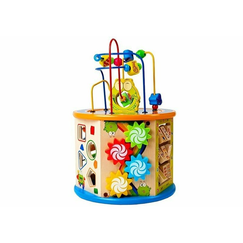 Lean Toys - Cub din lemn cu activitati image 4