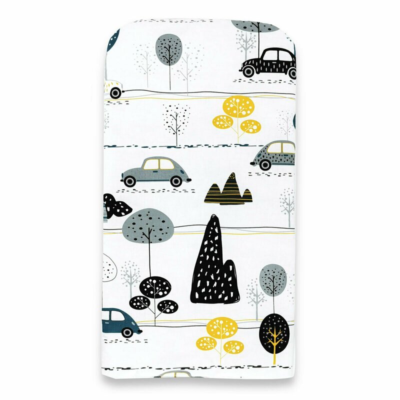 MimiNu - Set 4 in 1 Cosulet bebelus Baby Cocoon 90x50 cm, 1 perna, 1 paturica si o saltea cu doua fete, Childrens Journey Grey image 7