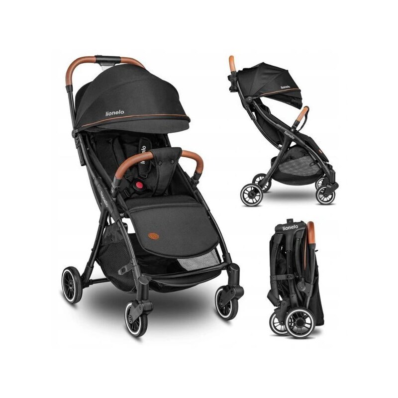 Lionelo - Carucior sport Julie One, De la nastere, Cu accesorii, Cadru din aluminiu, 0-22 kg, Negru image 1