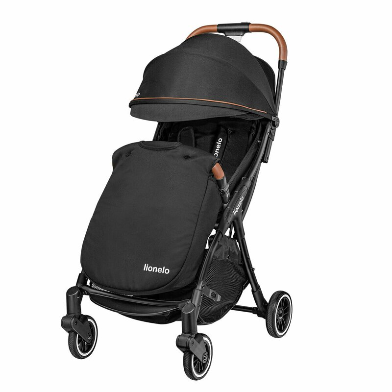 Lionelo - Carucior sport Julie One, De la nastere, Cu accesorii, Cadru din aluminiu, 0-22 kg, Negru image 3