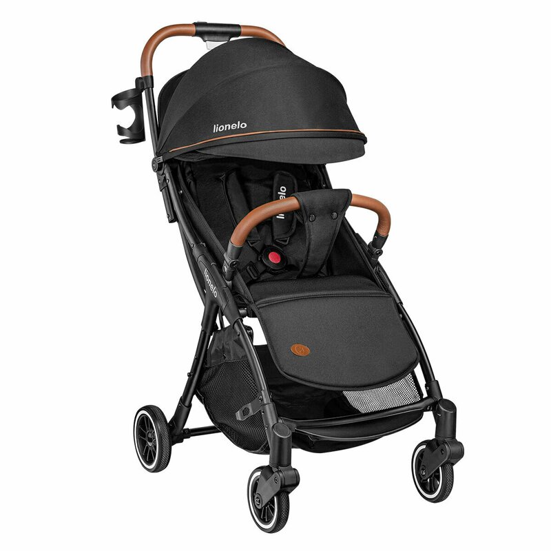 Lionelo - Carucior sport Julie One, De la nastere, Cu accesorii, Cadru din aluminiu, 0-22 kg, Negru image 4