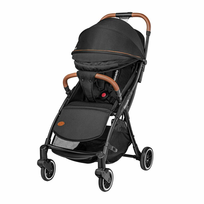 Lionelo - Carucior sport Julie One, De la nastere, Cu accesorii, Cadru din aluminiu, 0-22 kg, Negru image 5