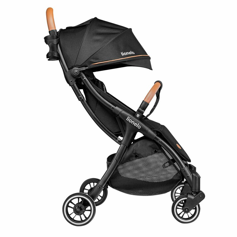 Lionelo - Carucior sport Julie One, De la nastere, Cu accesorii, Cadru din aluminiu, 0-22 kg, Negru image 7