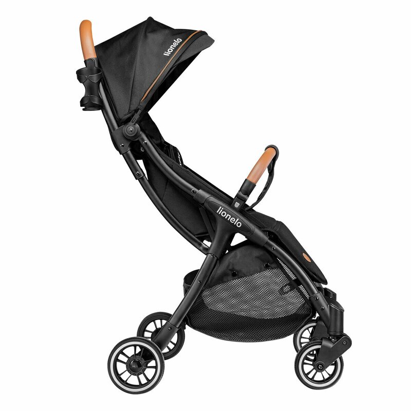 Lionelo - Carucior sport Julie One, De la nastere, Cu accesorii, Cadru din aluminiu, 0-22 kg, Negru image 8