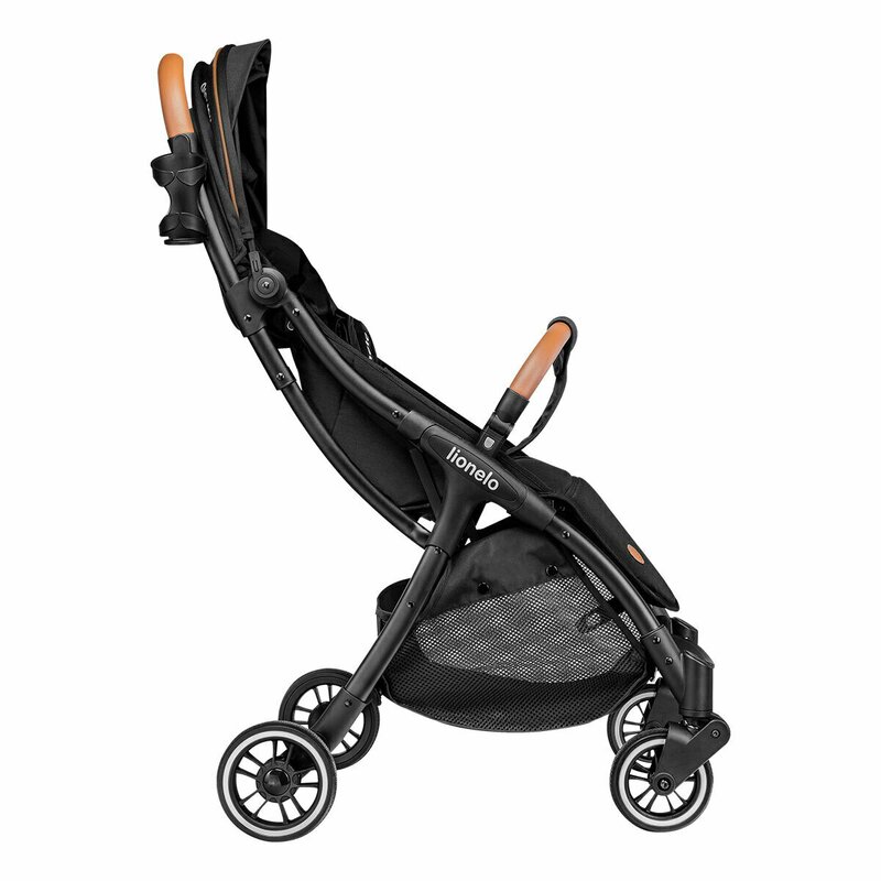 Lionelo - Carucior sport Julie One, De la nastere, Cu accesorii, Cadru din aluminiu, 0-22 kg, Negru image 9