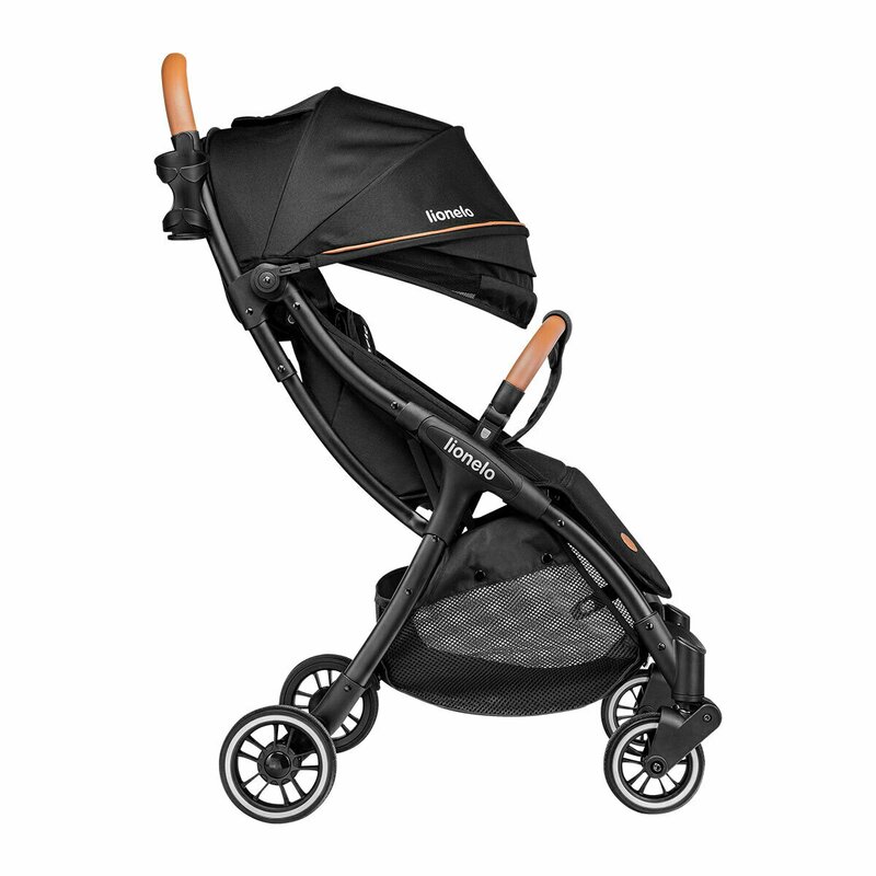 Lionelo - Carucior sport Julie One, De la nastere, Cu accesorii, Cadru din aluminiu, 0-22 kg, Negru image 10