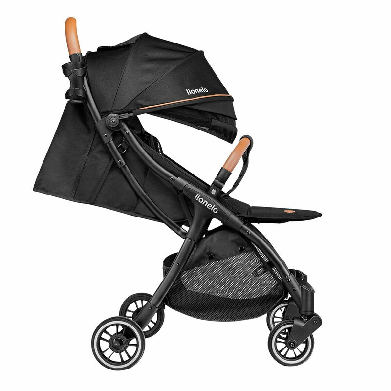 Lionelo - Carucior sport Julie One, De la nastere, Cu accesorii, Cadru din aluminiu, 0-22 kg, Negru image 11