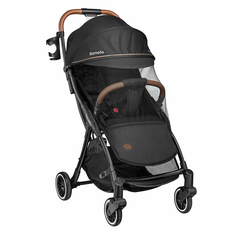 Lionelo - Carucior sport Julie One, De la nastere, Cu accesorii, Cadru din aluminiu, 0-22 kg, Negru image 21