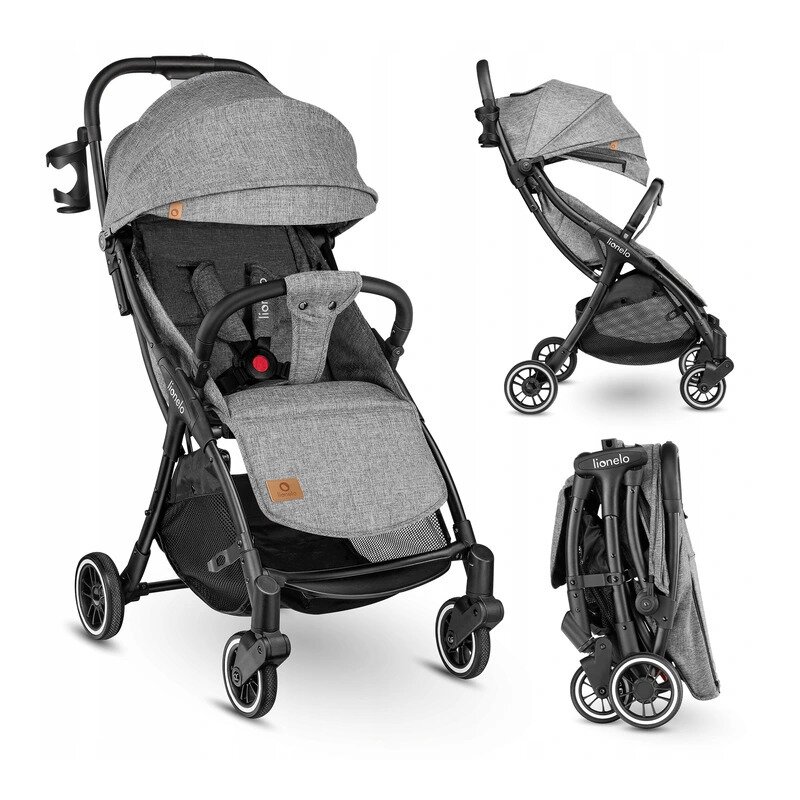 Lionelo - Carucior sport Julie One, De la nastere, Cu accesorii, Cadru din aluminiu, 0-22 kg, Gri image 1