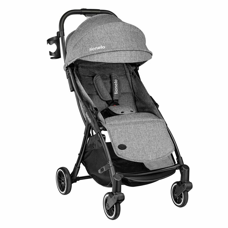 Lionelo - Carucior sport Julie One, De la nastere, Cu accesorii, Cadru din aluminiu, 0-22 kg, Gri image 4