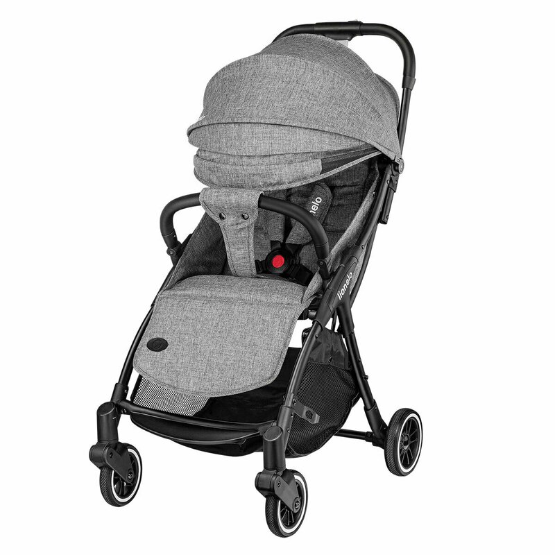 Lionelo - Carucior sport Julie One, De la nastere, Cu accesorii, Cadru din aluminiu, 0-22 kg, Gri image 5