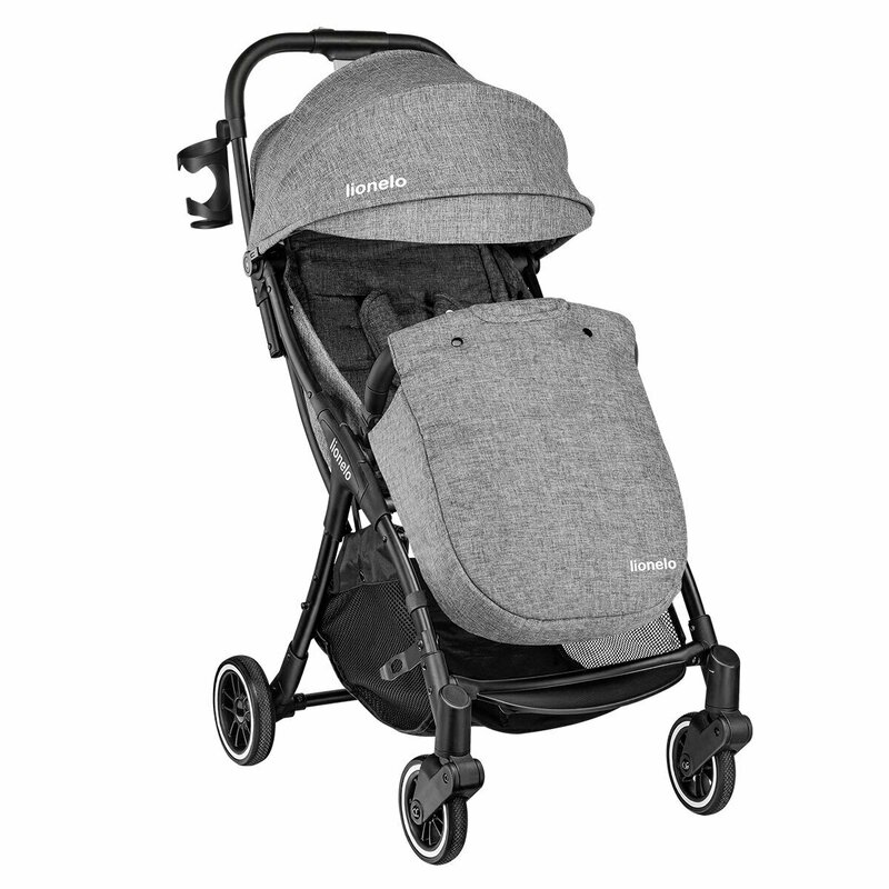 Lionelo - Carucior sport Julie One, De la nastere, Cu accesorii, Cadru din aluminiu, 0-22 kg, Gri image 6