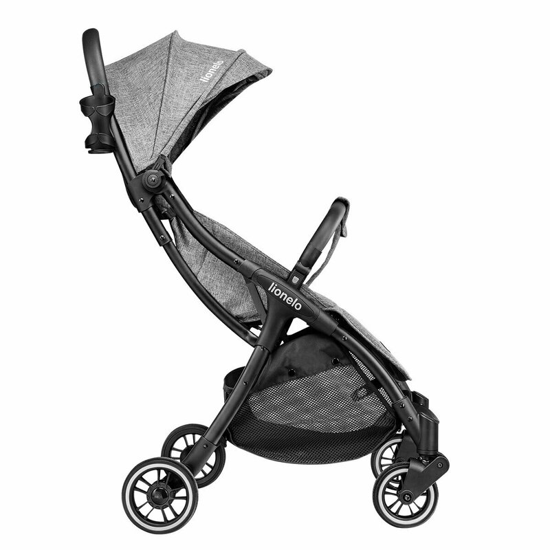 Lionelo - Carucior sport Julie One, De la nastere, Cu accesorii, Cadru din aluminiu, 0-22 kg, Gri image 8