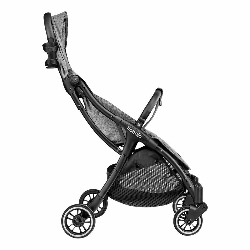 Lionelo - Carucior sport Julie One, De la nastere, Cu accesorii, Cadru din aluminiu, 0-22 kg, Gri image 9