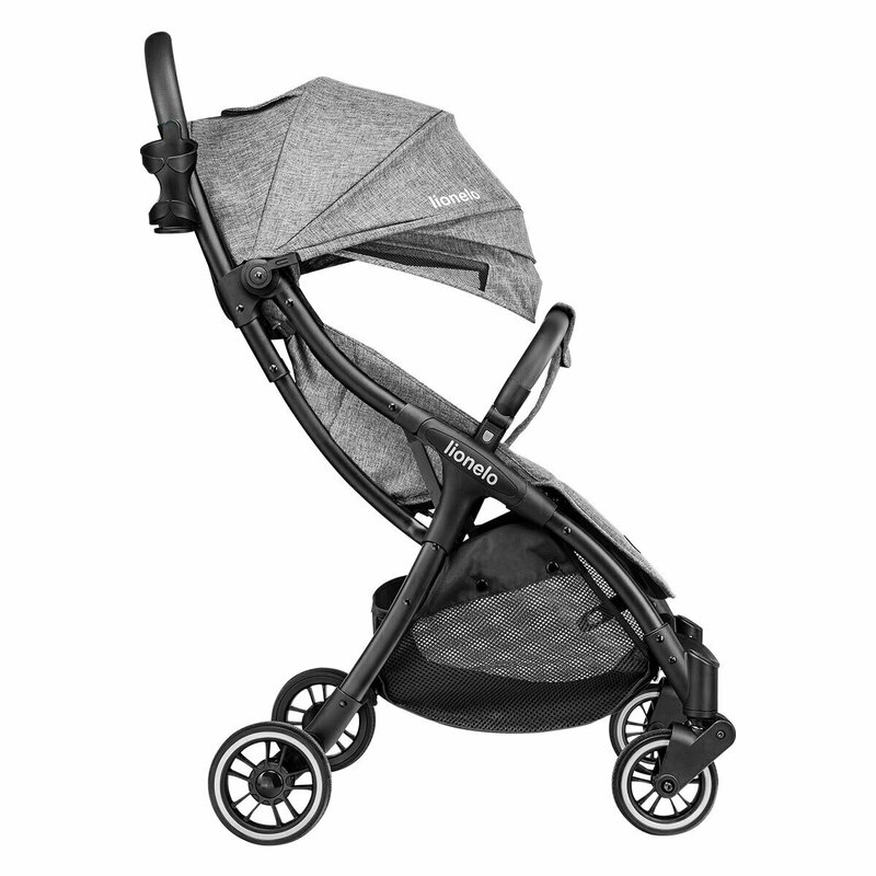 Lionelo - Carucior sport Julie One, De la nastere, Cu accesorii, Cadru din aluminiu, 0-22 kg, Gri image 10