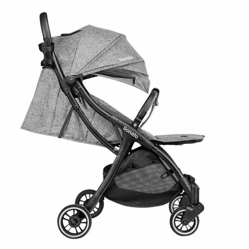 Lionelo - Carucior sport Julie One, De la nastere, Cu accesorii, Cadru din aluminiu, 0-22 kg, Gri image 11