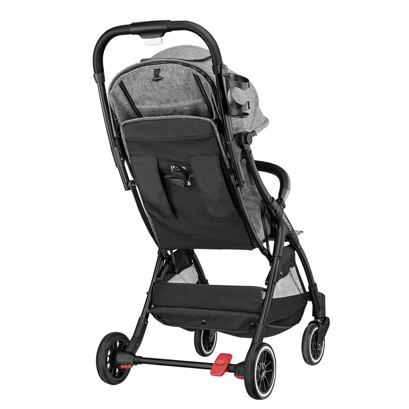 Lionelo - Carucior sport Julie One, De la nastere, Cu accesorii, Cadru din aluminiu, 0-22 kg, Gri image 13