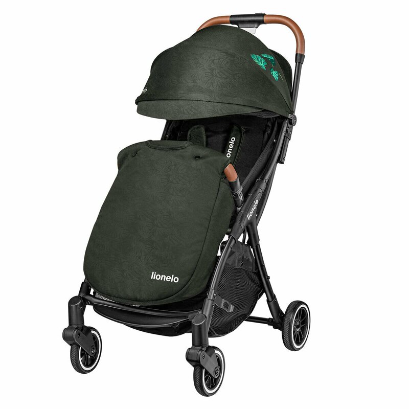 Lionelo - Carucior sport Julie One, De la nastere, Cu accesorii, Cadru din aluminiu, 0-22 kg, Verde Tropical image 3