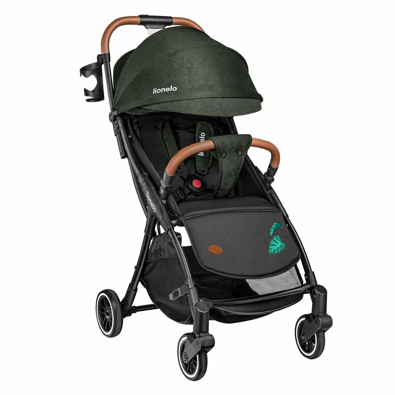 Lionelo - Carucior sport Julie One, De la nastere, Cu accesorii, Cadru din aluminiu, 0-22 kg, Verde Tropical image 4