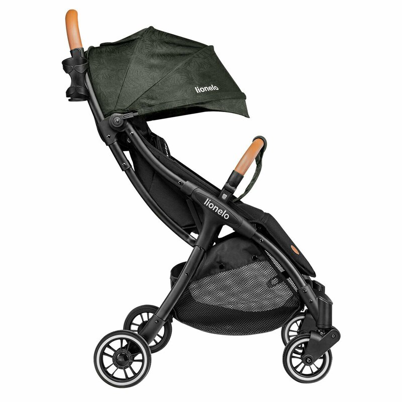 Lionelo - Carucior sport Julie One, De la nastere, Cu accesorii, Cadru din aluminiu, 0-22 kg, Verde Tropical image 7