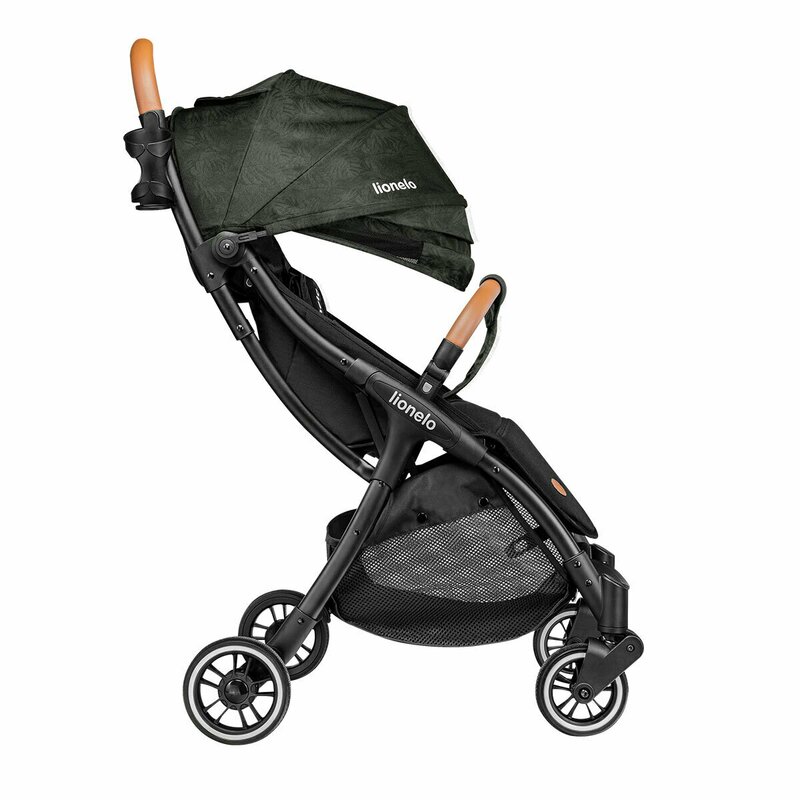 Lionelo - Carucior sport Julie One, De la nastere, Cu accesorii, Cadru din aluminiu, 0-22 kg, Verde Tropical image 10