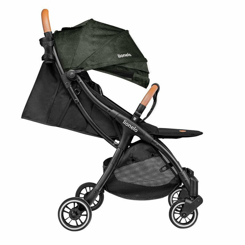 Lionelo - Carucior sport Julie One, De la nastere, Cu accesorii, Cadru din aluminiu, 0-22 kg, Verde Tropical image 11