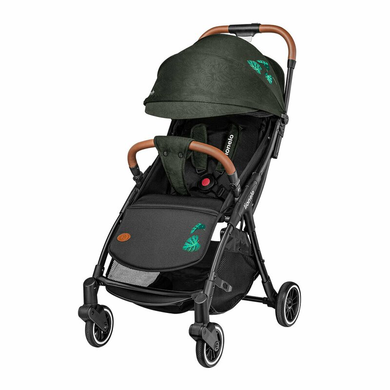 Lionelo - Carucior sport Julie One, De la nastere, Cu accesorii, Cadru din aluminiu, 0-22 kg, Verde Tropical image 16