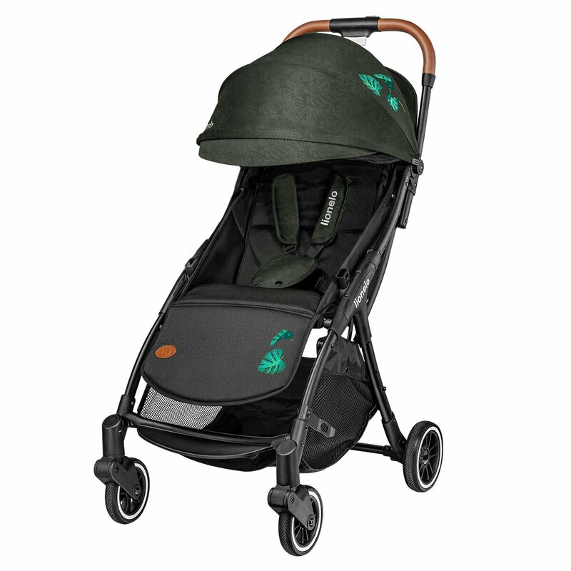 Lionelo - Carucior sport Julie One, De la nastere, Cu accesorii, Cadru din aluminiu, 0-22 kg, Verde Tropical image 19