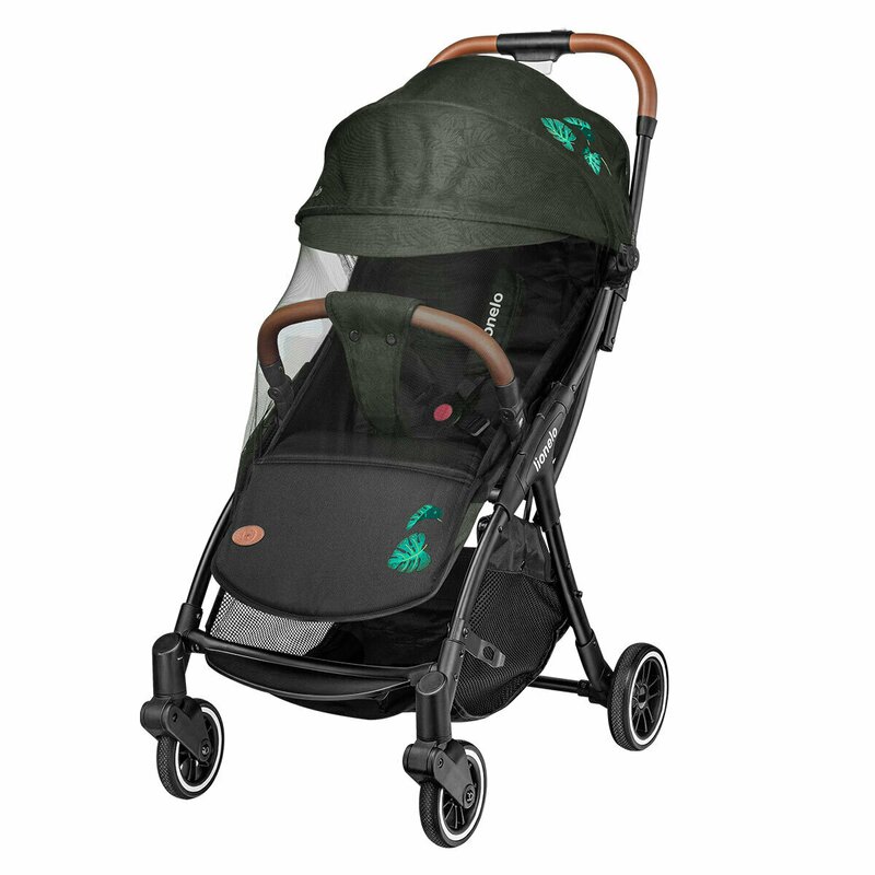 Lionelo - Carucior sport Julie One, De la nastere, Cu accesorii, Cadru din aluminiu, 0-22 kg, Verde Tropical image 20