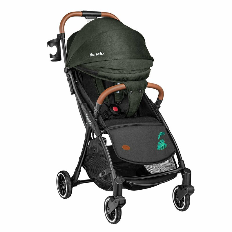 Lionelo - Carucior sport Julie One, De la nastere, Cu accesorii, Cadru din aluminiu, 0-22 kg, Verde Tropical image 22