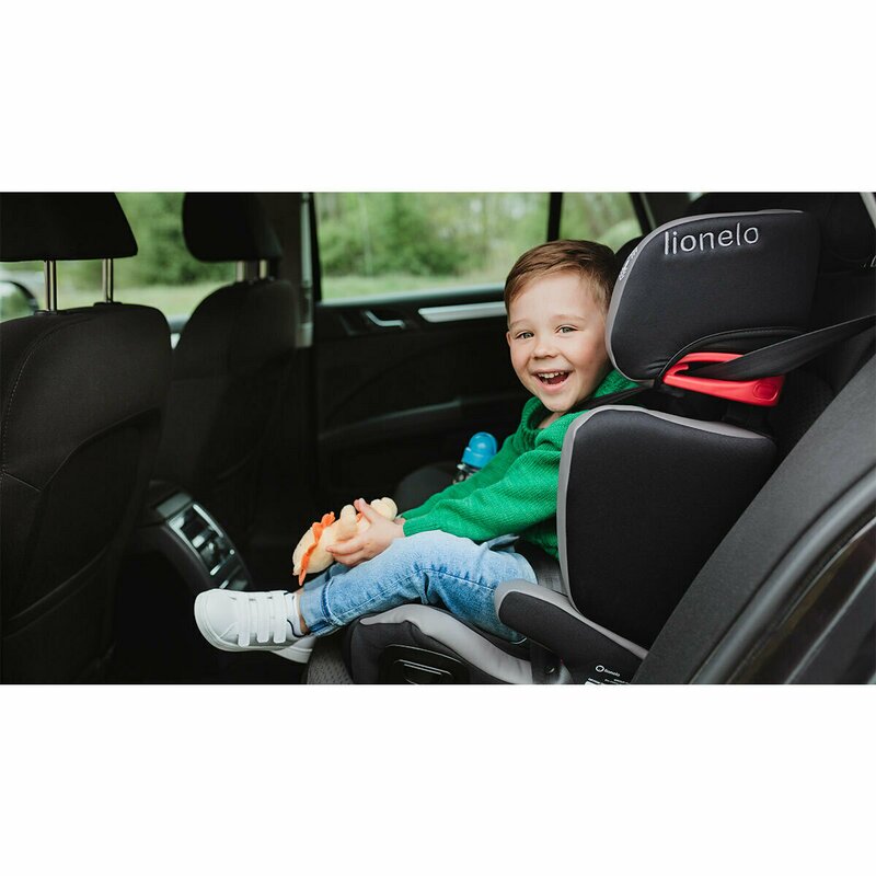 Lionelo - Scaun auto Hugo Lether , Tetiera, Husa, Suport pahar, 15-36 Kg, cu Isofix, Gri image 14