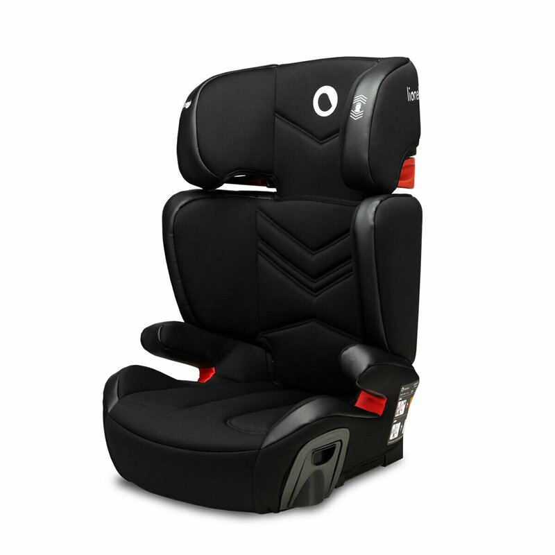 Lionelo - Scaun auto Hugo Lether , Tetiera, Husa, Suport pahar, 15-36 Kg, cu Isofix, Negru image 6