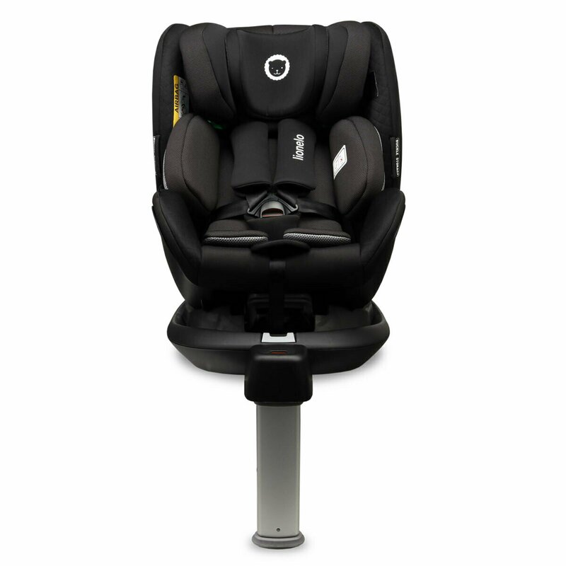 Lionelo - Scaun auto i-Size Antoon RWF Carbon Pozitie de somn, Protectie laterala, Rotire 360 grade, 0-18 Kg, cu Isofix, Negru image 5