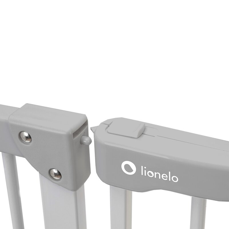 Lionelo - Poarta de siguranta cu suruburi Truus Slim Led , Cu lumina Led cu senzor, 105 cm, Gri image 6