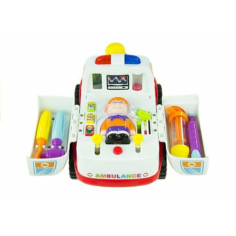 Hola Toys - Ambulanta cu accesorii, cu lumini si sunete image 5