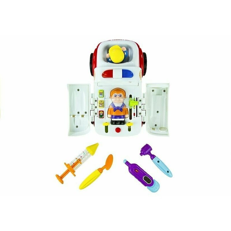 Hola Toys - Ambulanta cu accesorii, cu lumini si sunete image 6