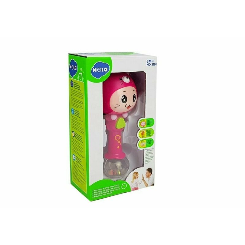 Hola Toys - Jucarie zornaitoare, cu lumini, sunete si melodii, Roz image 3