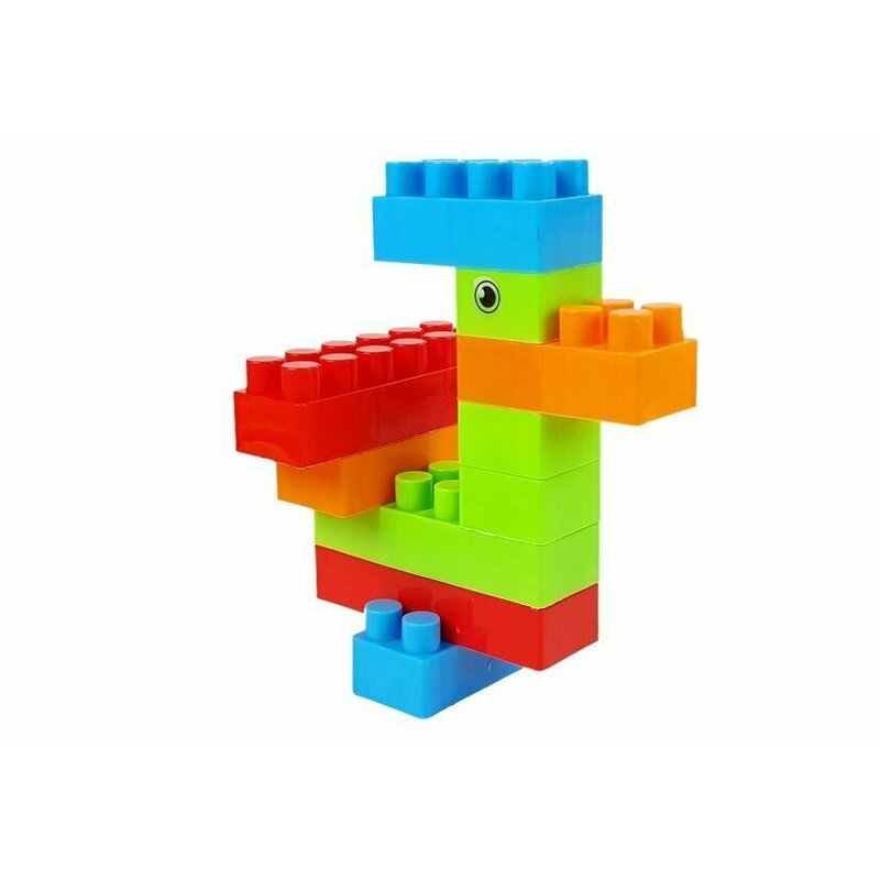 Lean toys - Blocuri de constructie, set 86 piese, cu plasa image 4