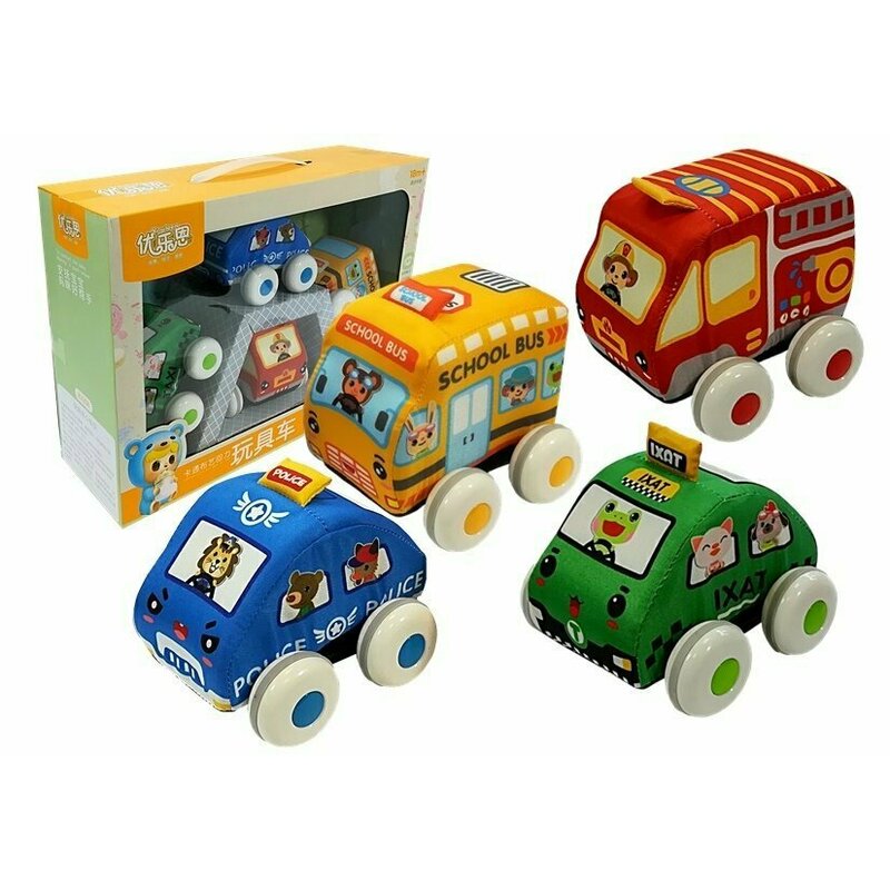 Lean Toys - Set 4 masinute moi