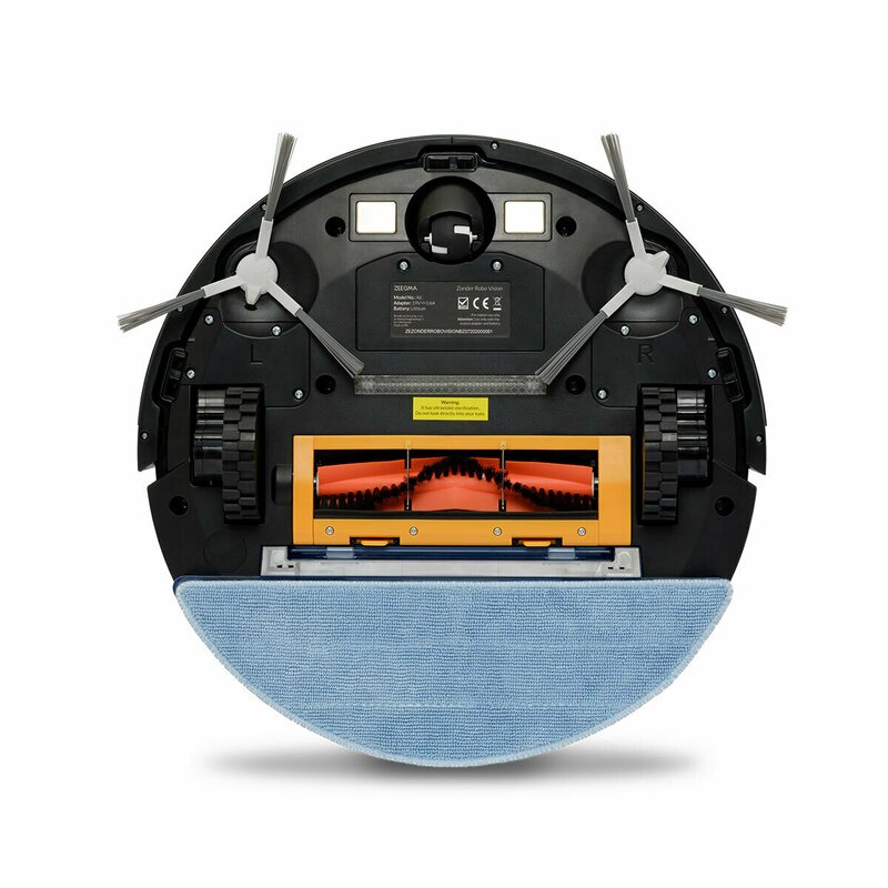 Zeegma - Robot de aspirare Robo Vision, aplicatie, functie de mop, harta, senzori anti-coliziune, Alexa si Google Home, autonomie 120 min, 2500 Pa, Negru image 13