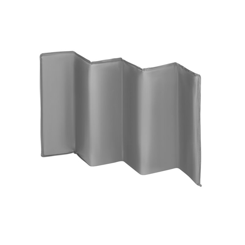 Lionelo - Patut pliant cu un nivel Stefi Concrete din Metal, Poliester, 120x60 cm, Gri image 7