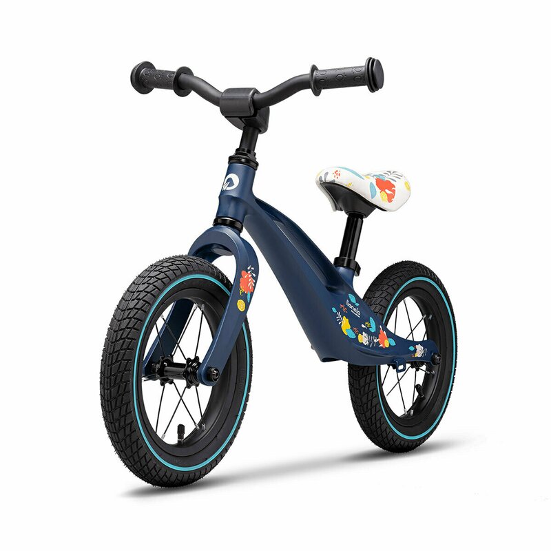Lionelo - Bicicleta cu roti gonflabile, fara pedale, 12 , Bart, Albastru image 1