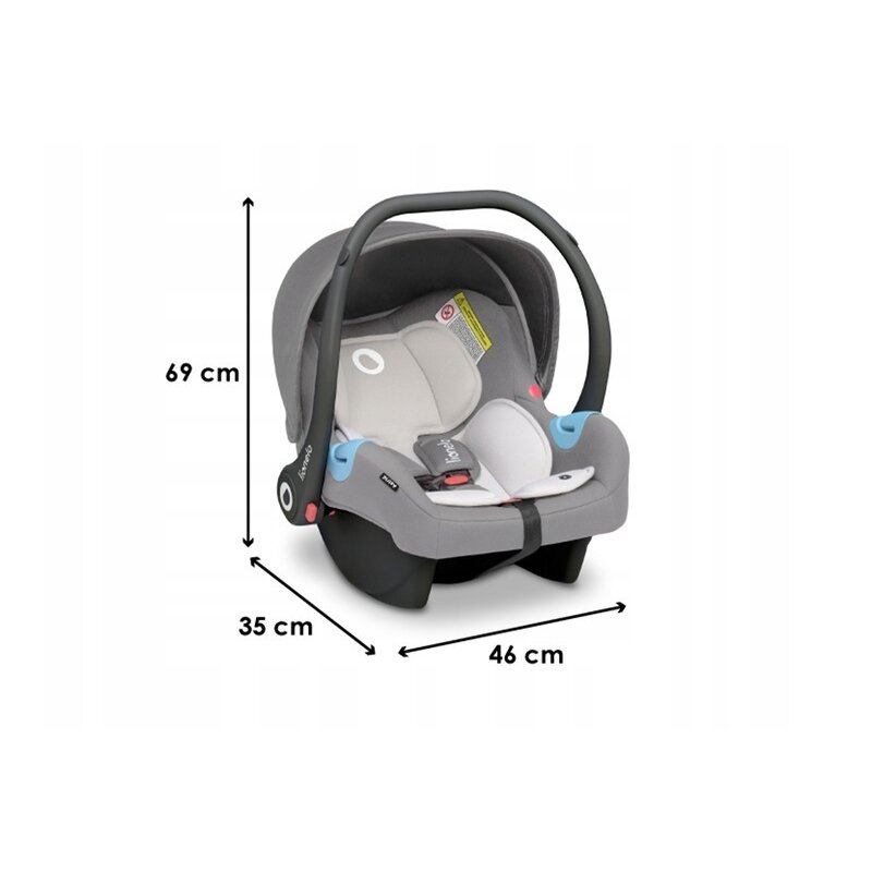 Lionelo - Scaun auto 0-13 Kg Astrid, Grey Stone image 2